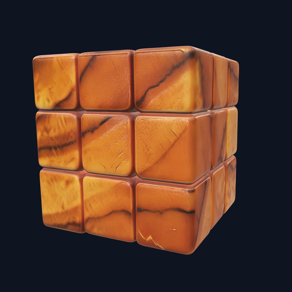 Wooden Puzzle Cube model pack